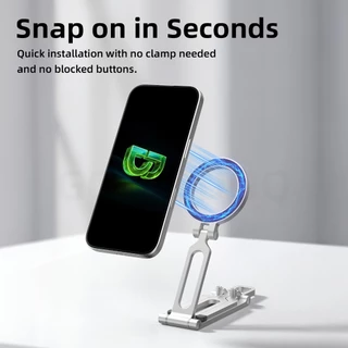GOOJODOQ ที่วางโทรศัพท์แม่เหล็ก โลหะ Phone Holder พับได้และพกพาสะดวก ฐานขาตั้งกล้อง Phone Grips