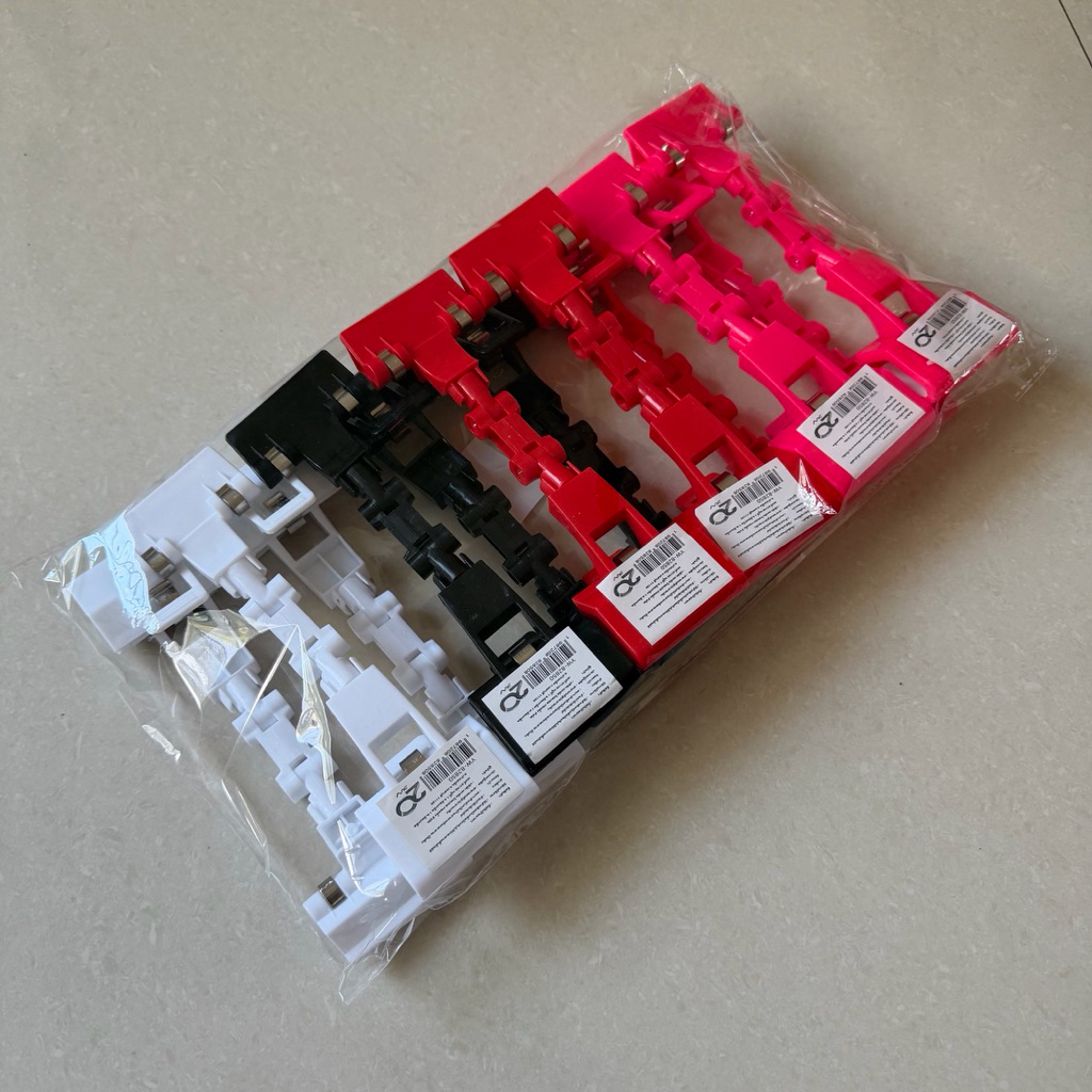 (แพค12ชิ้น) ที่หนีบป้ายราคา ยาว18.5ซม. 4สี แข็งแรงทนทาน สินค้าทำราคา