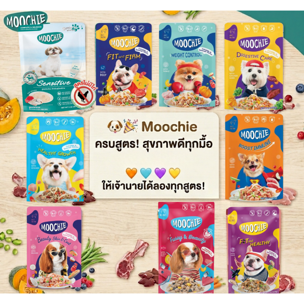 Moochie Dog Food อาหารเปียกสุนัข Complete & Balance 85-120g.