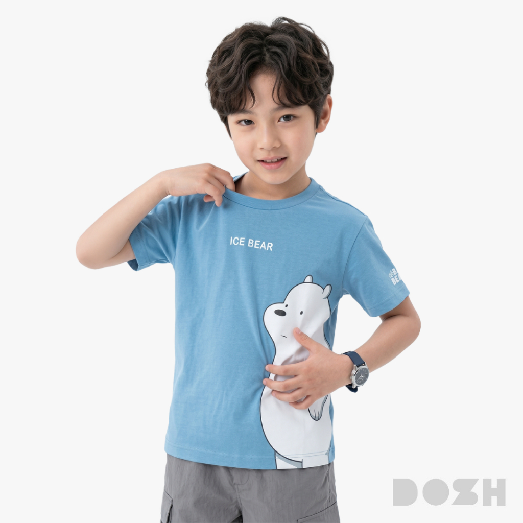 DOSH KID'S T-SHIRTS WE BARE BEARS เสื้อยืดคอกลมเด็ก DBBBT5025-BU24 (4-12)