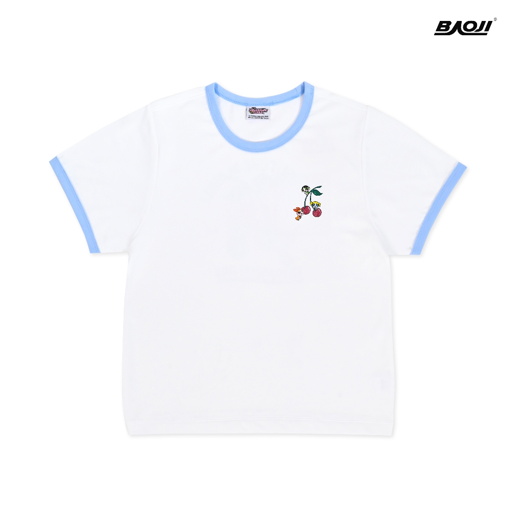 BAOJI The Powerpuff Girls เสื้อยืด Baby Tees ผ้า Dry Tech แห้งไว ระบายอากาศดี มีทั้งหมด 4 ลาย