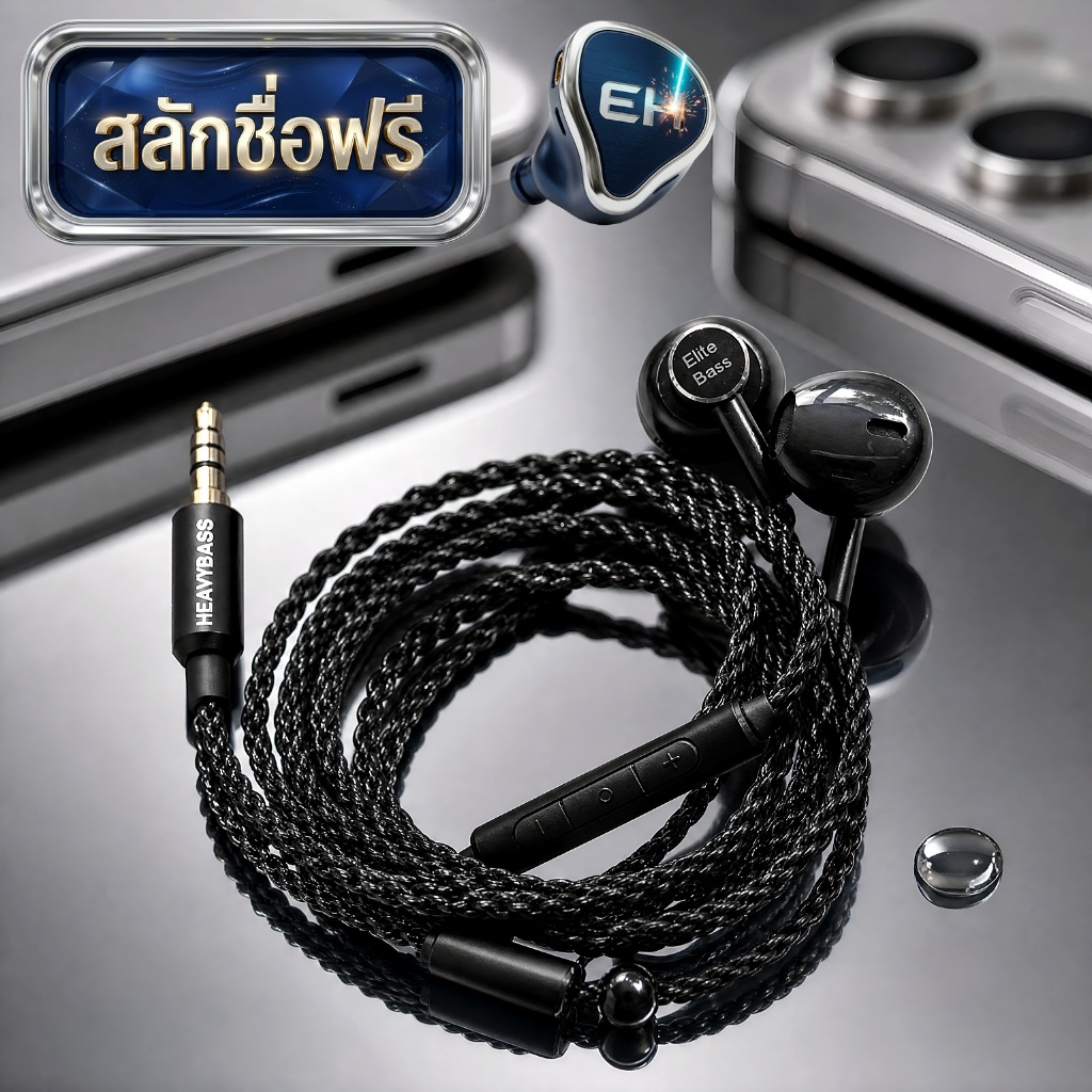 [สลักชื่อฟรี] หูฟัง Earbud รุ่น มะยม A High Pitch เสียงใส เบสแน่น 3.5mm/Type-C