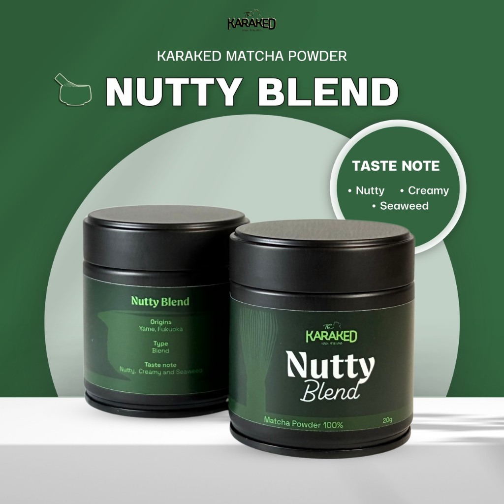 Nutty Blend (20g.) ผงมัทฉะแท้ 100% โทนถั่วกลิ่นสาหร่ายปลาย Origin:Yame (Nutty,Creamy and Seaweed)