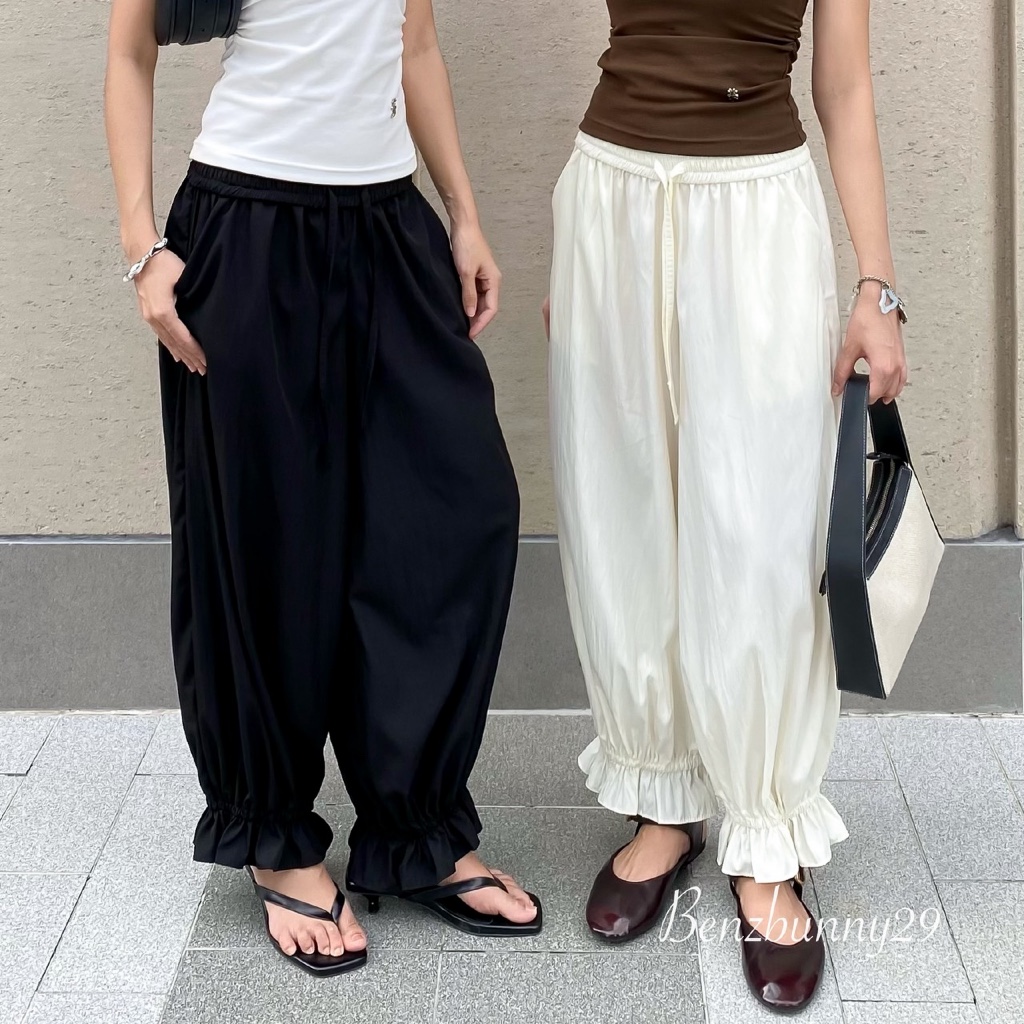 Benzbunny - Muffin Pants (2 size)กางเกงขายาวชายระบายทรงกึ่งบอลลูน ใส่สบาย เนื้อผ้าพรีเมียม #1050