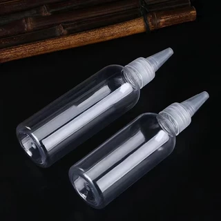 ขวดบีบกาวปลายแหลม PET ใส 10 ชิ้น/แพ็ค ควบคุมปริมาณง่าย ไม่รั่วซึม 30ml 60ml 100ml
