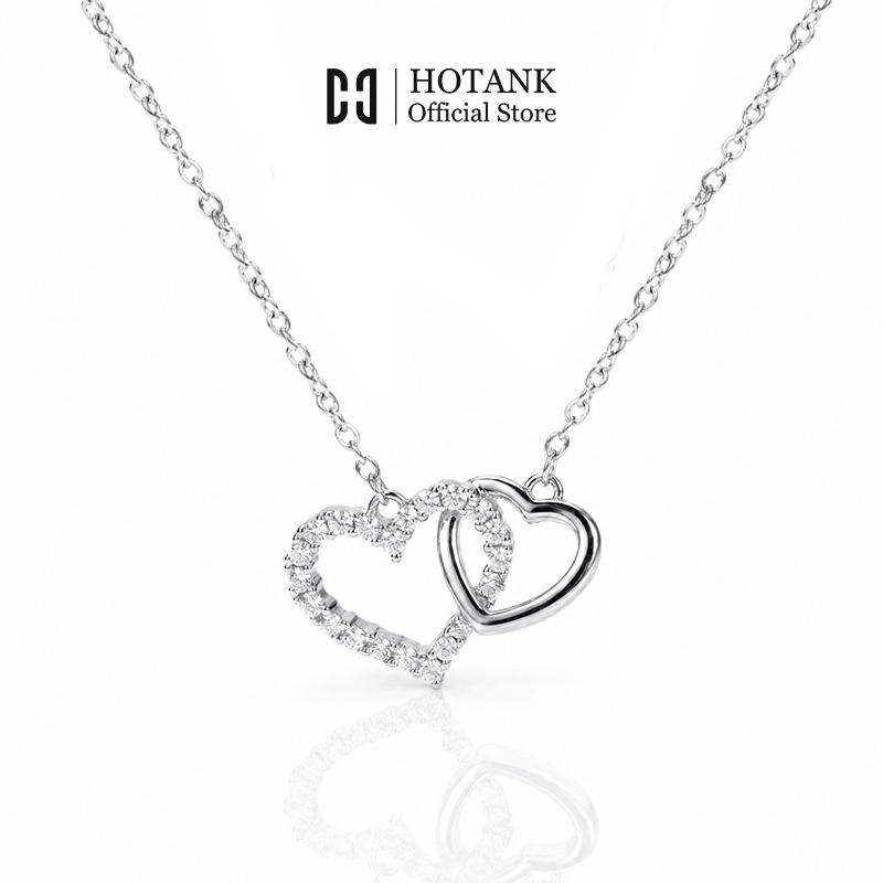 HOTANK สร้อยคอจี้รูปตัว X ประดับเพชรคริสตัล เครื่องประดับแฟชั่นผู้หญิง สไตล์มินิมอล ของขวัญ