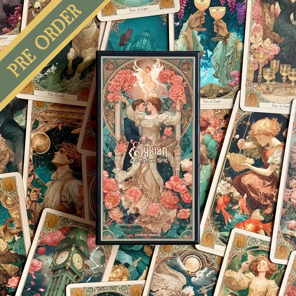 ไพ่ยิปซี ไพ่ทาโรต์ของแท้ ไพ่ทาโร่ Elysian Shadows Tarot Deck สายมูวินเทจ ขอบฟอยล์ทอง พร้อมส่ง
