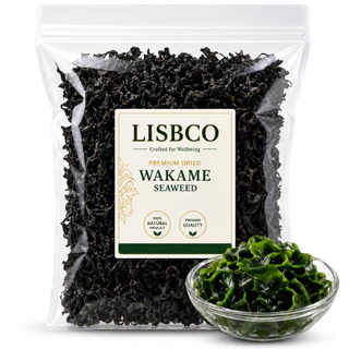 สาหร่ายวากาเมะอบแห้ง 500 กรัม g Dried Wakame Seaweed สาหร่ายทะเล สำหรับซุปมิโสะ ชาบู และอาหารญี่ปุ่น