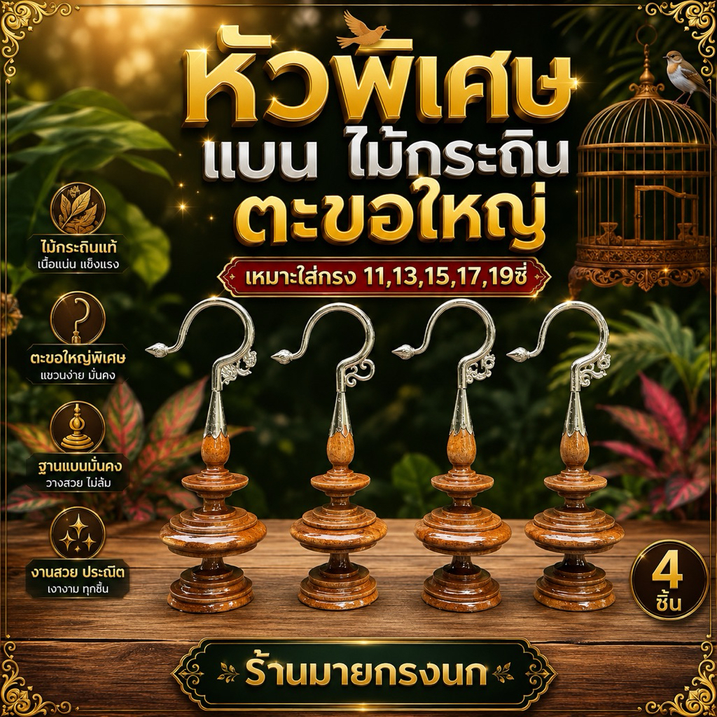 ✨ขายดี✨หัวพิเศษทรงเเบน ไม้กระถินณรงค์+ตะขอใหญ่📍