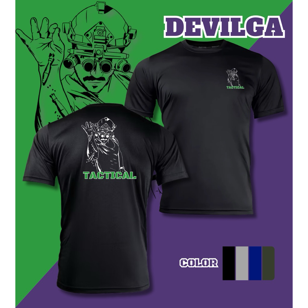 เสื้อยืด TACTICALลายไอ้หนุ่มรอยระเบิด ผ้าไมโครโพลีเอสเตอร์100 ระบายอากาศดี