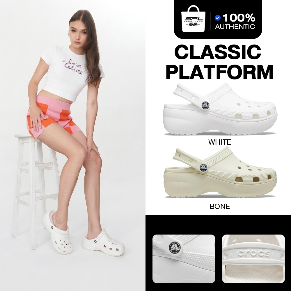 Crocs Collection รองเท้าแตะ CR W CS Platform Clog 206750-100 / 206750-2Y2 (2590)