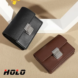 เวอร์ชั่นเกาหลี รุ่นคลาสสิก กระเป๋าสตางค์ ผู้หญิง mini แบบพกพา หัวเข็มขัดโลหะ ins นักเรียน ซองการ์ด