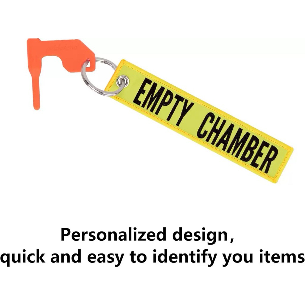 🆕 Chamber Safety Flag สีส้ม พร้อมป้ายห้อย EMPTY CHAMBER สินค้าพร้อมจัดส่ง