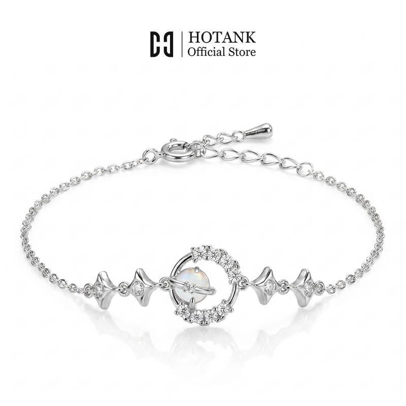 HOTANK กำไลข้อมือสร้อยข้อมือสร้อยข้อมือเพชรผู้หญิงเรียบง่าย