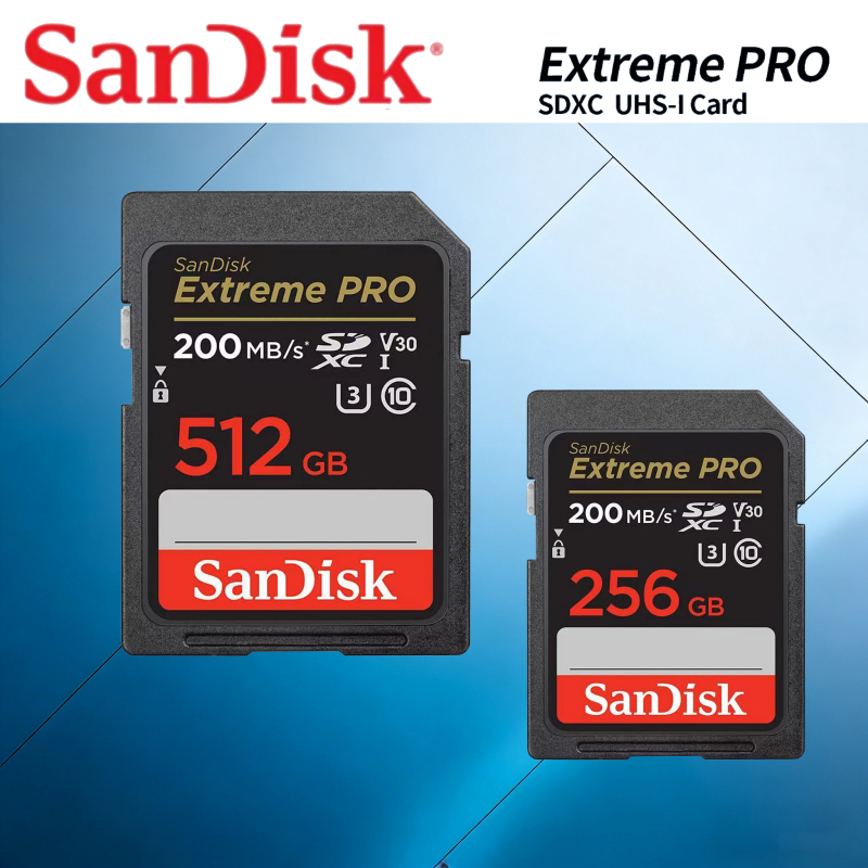 SANDISK ExtremePro SDXC 64GB (200MB/s R, 90MB/s W) U3, C10, V30, UHS-I memory card กล้อง SDcard แท้