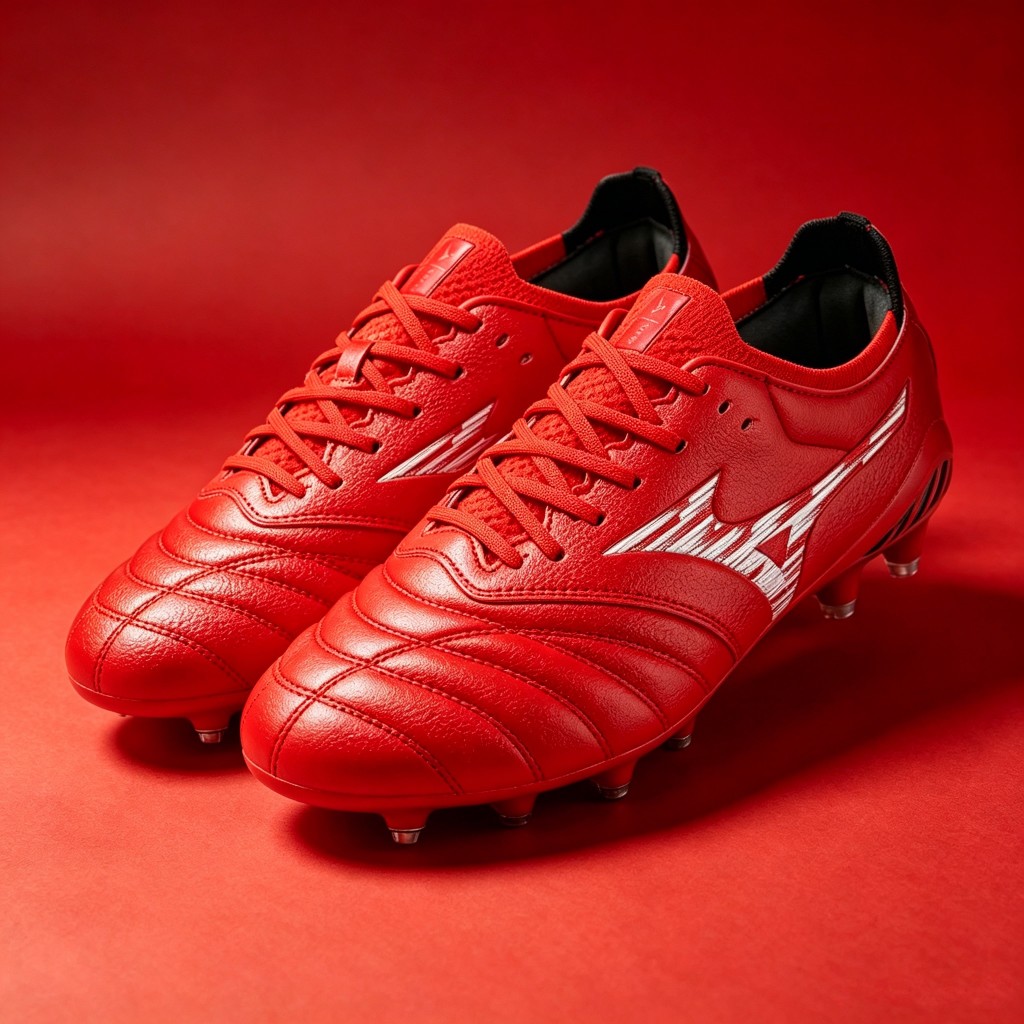 [COD]Mizuno Morelia Neo 4 รองเท้าฟุตบอลระดับมืออาชีพ เปลวไฟสีแดง