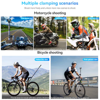 TELESIN Double-headed Crab Clamp Bike / Moto Pipe Clamp อุปกรณ์เสริม ตัวหนีบแบบสองหัว