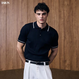 BARON - TWISS Knit Polo เสื้อโปโลผู้ชายผ้าถัก มินิมอล ทรงสมาร์ท ใส่ทำงาน สไตล์อังกฤษ