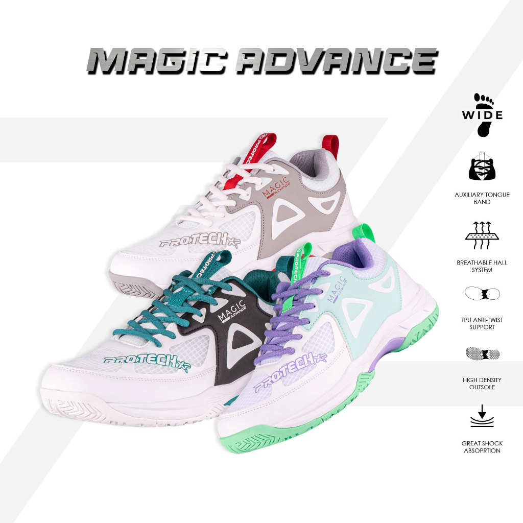 รองเท้าแบดมินตัน Protech MAGIC ADVANCED