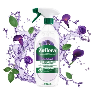 New! Zoflora โซฟลอรา สเปรย์น้ำยาฆ่าเชื้อ แอนตี้ไวรัสและแบคทีเรีย เซอร์เฟส คลีนเนอร์ กลิ่นมิดไนท์ บลูม 800มล.