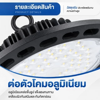 สปอร์ตไลท์ สปอตไลท์ UFO ไฟสว่าง Spotlight LED 100W-500w IP67 (ใช้ไฟบ้าน) โคมไฟอุตสาหกรรม LED ใช้ในโกดัง ลานจอดรถ