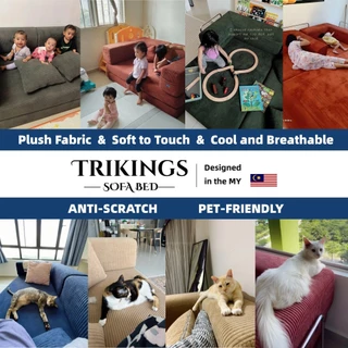 Trikings เวอร์ชันอัปเกรด โซฟาเตียงนอน โซฟาหลายฟังก์ชัน โซฟาแบบมินิมอล โซฟาพับได้ นอนสบาย 2-3ที่นั่ง ขนาด 150-200ซม