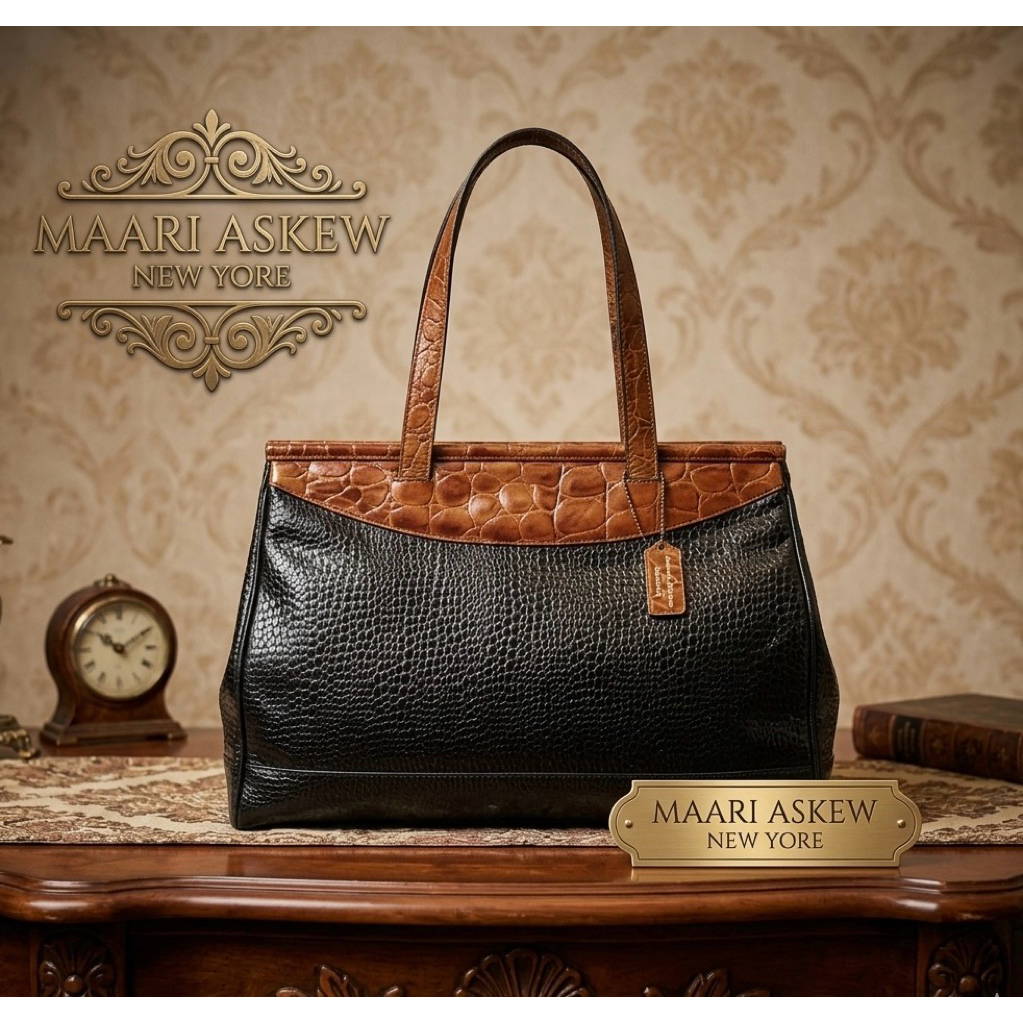 MAARI ASKEW / NEW YORE กระเป๋าหนังแท้วินเทจ รุ่นหายาก