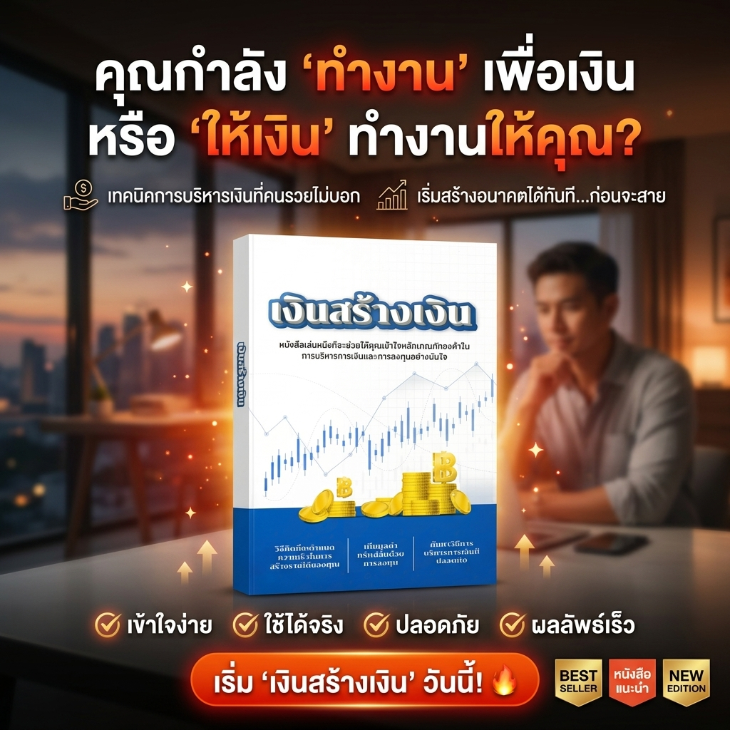 หนังสือขายดี เงินสร้างเงิน รู้วิธีเพิ่มรายได้ ทำให้เงินงอกเงย โดยไม่ต้องใช้แรง แค่เปลี่ยนความคิด! GLOWBOOK