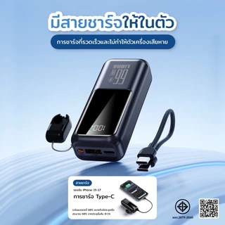 [มี CCC&มอก]Q81PowerBank 20000mAh mini จอแสดงLED มาพร้อมสายชาร์จ Type-C