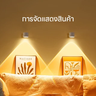 โคมไฟตั้งโต๊ะ LED รุ่นใหม่2026 โคมไฟแม่เหล็ก การหมุน360° ปรับได้ 3 แสง ปุ่มชาร์จ USB ไฟข้างเตียง ไฟอ่านหนังสือ ไฟติดห้อง