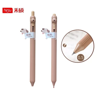 Hesu ปากกาเจล HS-136 (Tongue Spitting Puppy) ขนาด 0.5 มม. หมึกน้ำเงิน เขียนลื่น แห้งไว (ราคา 1 ชิ้น)
