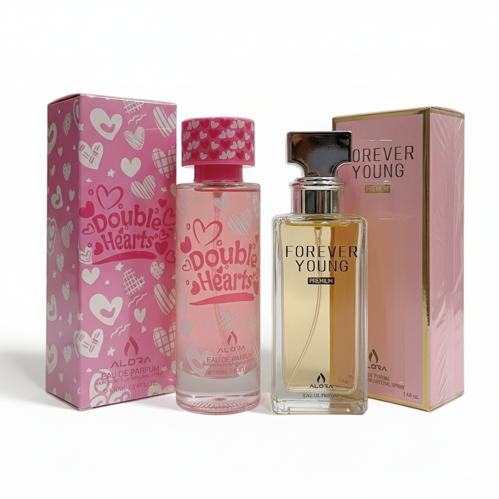 โปรคู่2ขวด ALORA Double Hearts EDP 100ML น้ำหอมผู้หญิง กลิ่นช็อคโกแลต หอมหวาน -3258