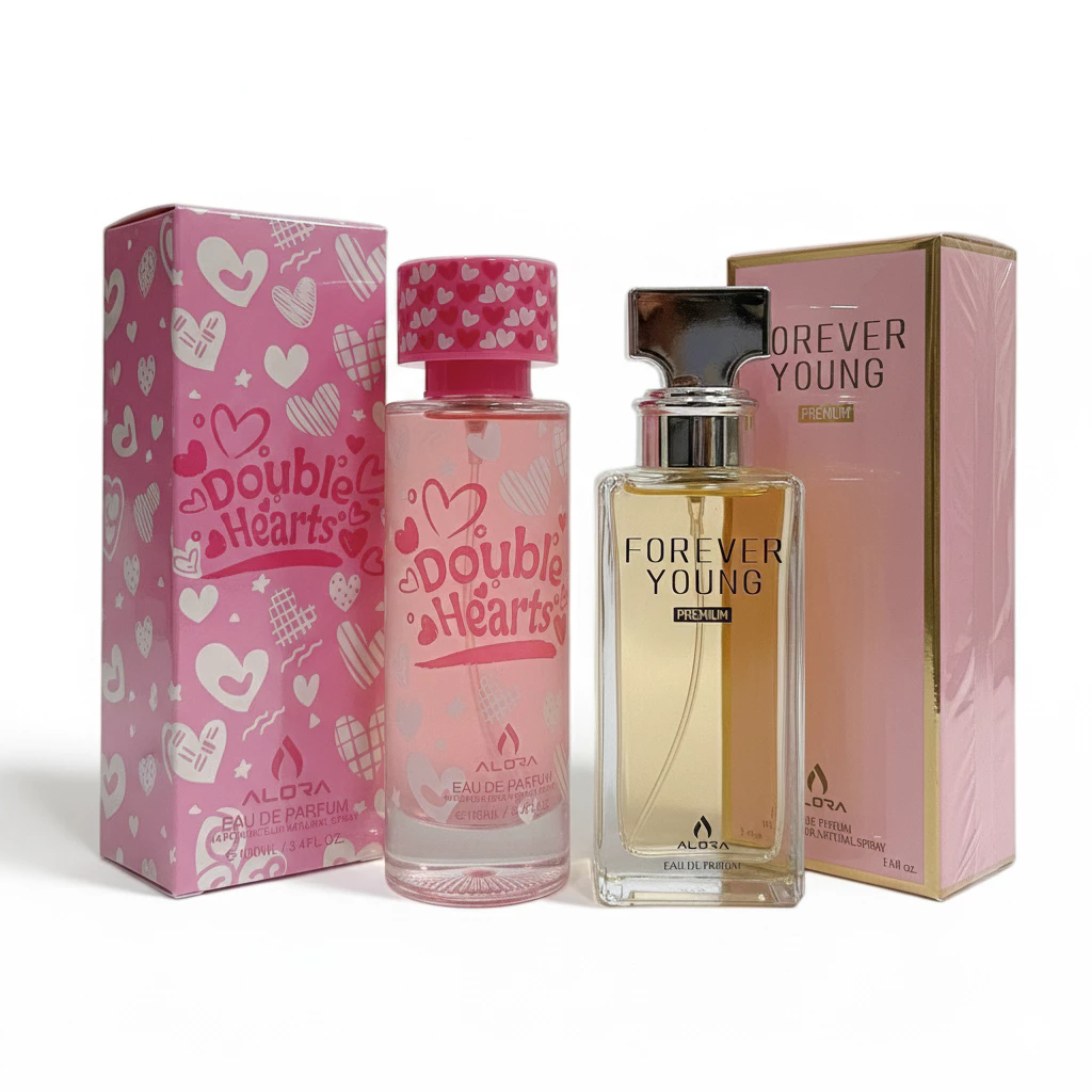 โปรคู่2ขวด ALORA Double Hearts EDP 100ML น้ำหอมผู้หญิง กลิ่นช็อคโกแลต หอมหวาน -3258
