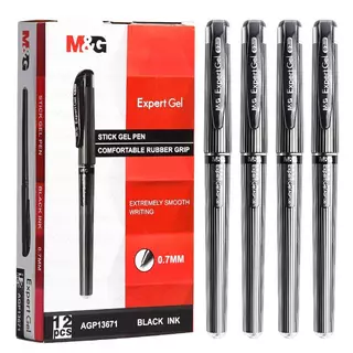 [ของแท้] M&G ปากกาเจล Expert Gel แบบปลอก หัวใหญ่ 0.7mm เขียนลื่น ด้ามจับยางนุ่ม ปากกาเซ็น รุ่น AGP13671