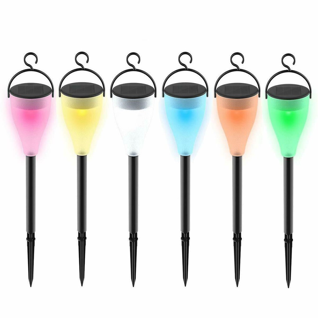 UNITBOMB ไฟแต่งสวนโซล่าเซลล์ 7 สี LED แบบปักดิน ชาร์จพลังงานแสงอาทิตย์ ใช้งานกลางแจ้ง กันน้ำ