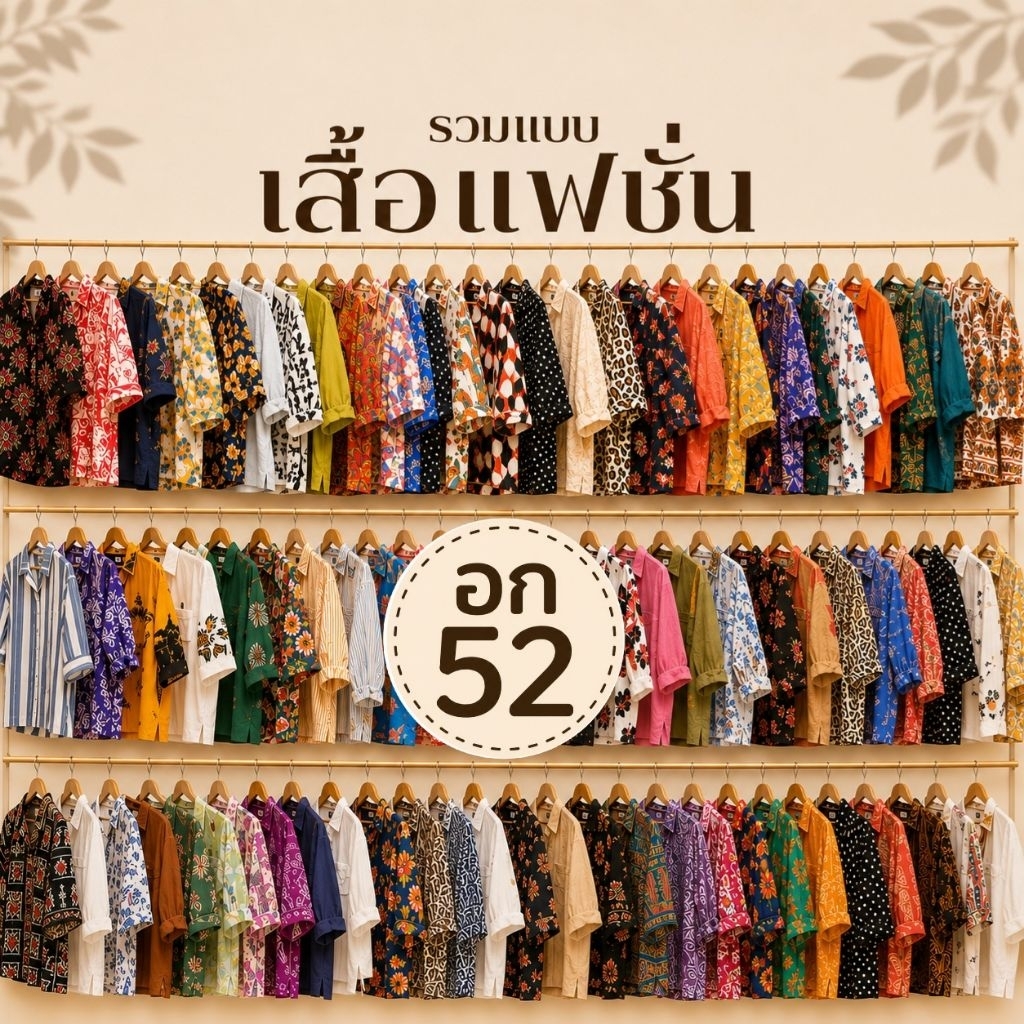 🌻 รวมแบบ อก 52" เสื้อแฟชั่น สาวอวบ โอเวอร์ไซส์ 🌻 งานแบรนด์สวยใหม่ คัดเกรดพรีเมี่ยม 🌻(FA521)
