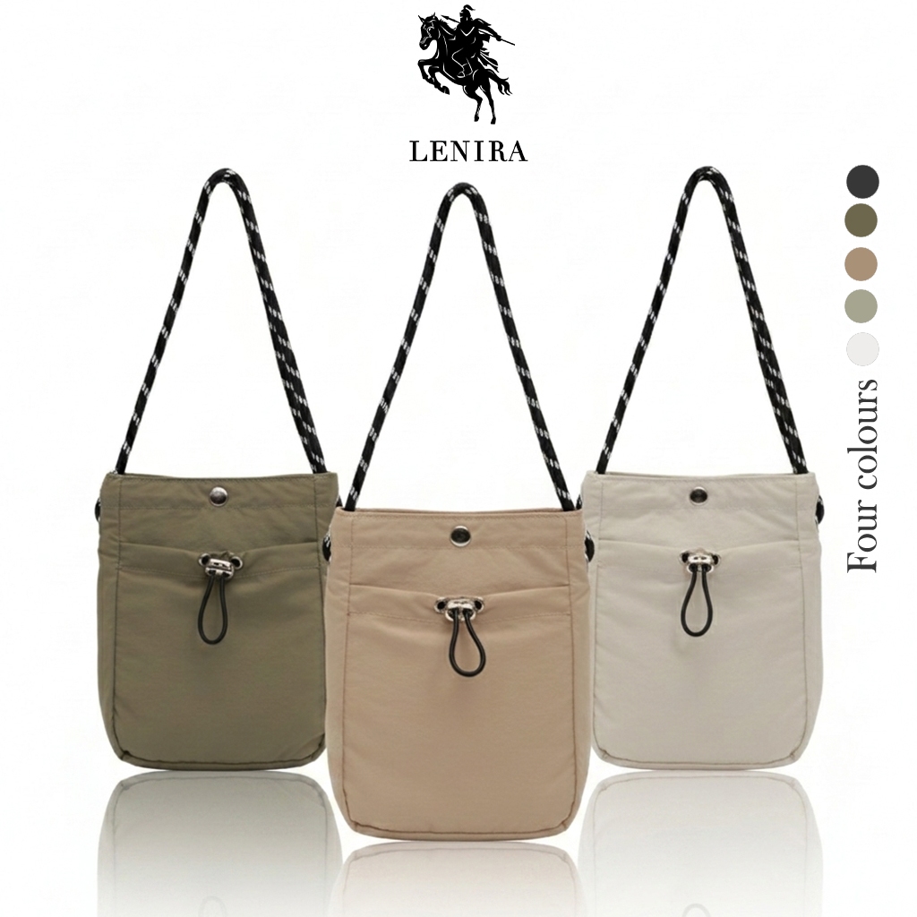ส่งด่วน Lenira (B2513) กระเป๋าสะพายข้างใบเล็ก ผ้าไนล่อนทรงถุง ใบเล็ก