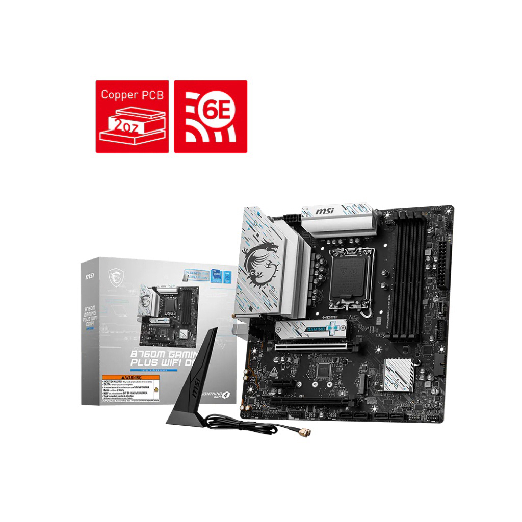 [มือ1] MAINBOARD (เมนบอร์ด) 1700 MSI B760M GAMING PLUS WIFI (DDR4) พร้อมส่ง