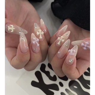 Chrome🖤 Cross nail set (ส่งด่วนจะได้รอบส่งวันถัดไป เนื่องจากเป็นสินค้าทำใหม่ทุกชิ้นครับ)