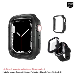 [พร้อมส่ง] CASETiFY - Metallic Impact (Black) เคสสำหรับ Apple Watch Ultra1-3, 4-11, SE1-3 Series [ผ่อน0% ส่งฟรี]