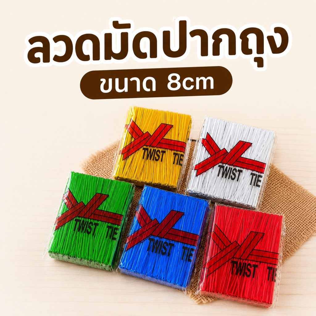 ลวดมัดปากถุง ขนาด 8cm