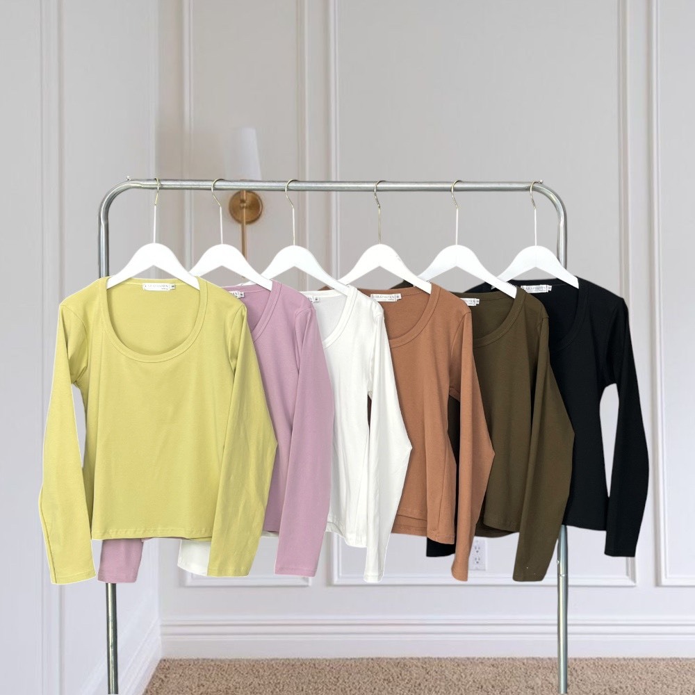 V23 - เสื้อยืดคอยู แขนยาว