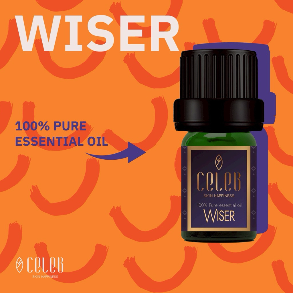 CelebSkin WISER น้ำมันหอมละเหย ทำให้รู้สึกโล่งโปร่งสบาย ผ่อนคลายจากความเครียด