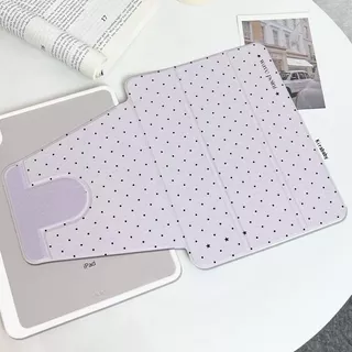 รุ่นใหม่ปี2026 iPad Case，Purple Dot หมุนได้ 720 องศา ขาตั้งพับสามชั้น รองรับ iPad Air 6/5/4/Pro 11 นิ้ว รุ่นที่ 7/8/9