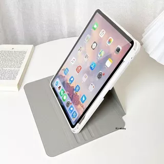 รุ่นใหม่ปี2026 iPad Case，Purple Dot หมุนได้ 720 องศา ขาตั้งพับสามชั้น รองรับ iPad Air 6/5/4/Pro 11 นิ้ว รุ่นที่ 7/8/9