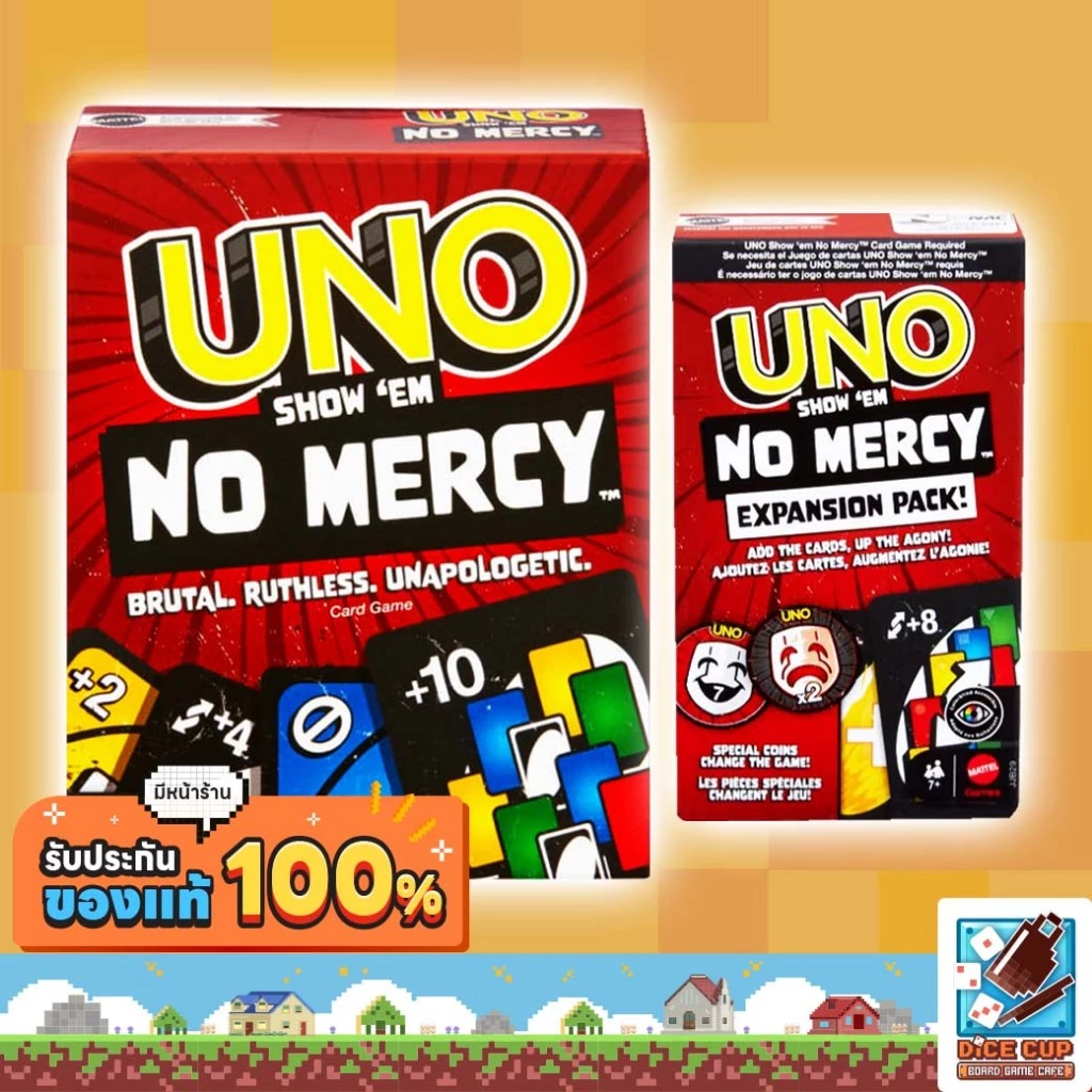 [ของแท้] UNO Show EM No Mercy/ UNO Show EM No Mercy Expansion Pack Board Game