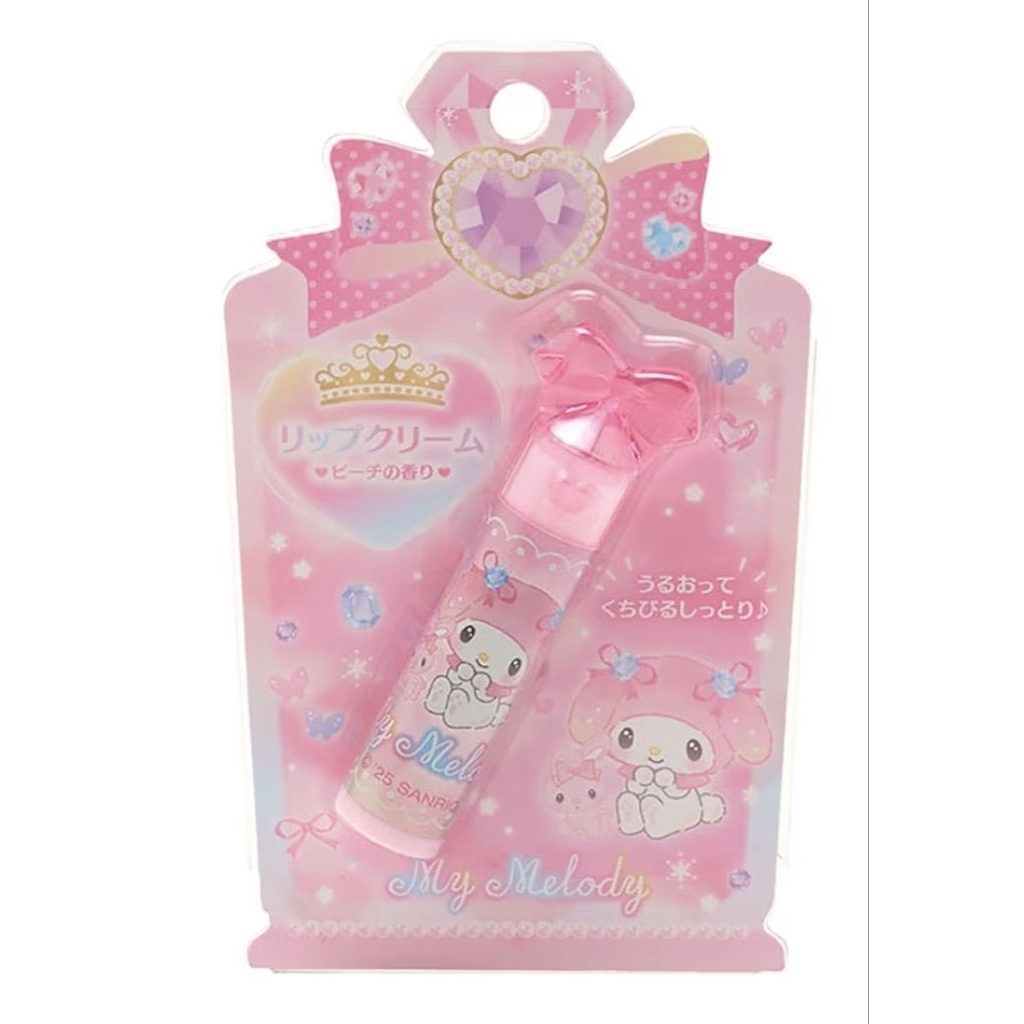 Sanrio Scented Moisturizing Lip Balm My Melody 198935 ลิปบาล์มกลิ่นพีช ไม่มีสี มาย เมโลดี้ ซานริโอ้แท้