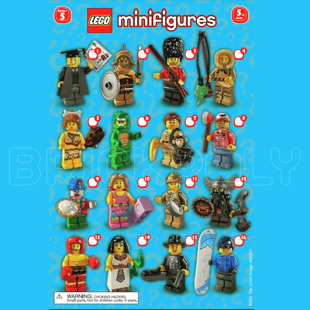 8805 : LEGO Minifigures Series 5 (สินค้าถูกแพ็คอยู่ในซองไม่โดนเปิด / ซองยับเล็กน้อย)