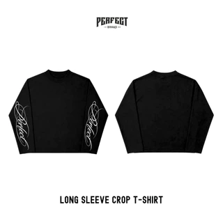 เสื้อยืดครอปแขนยาว คอฟิตเนื้อผ้า Cotton comb เกรดพรีเมี่ยม ใส่สบาย - PF.02