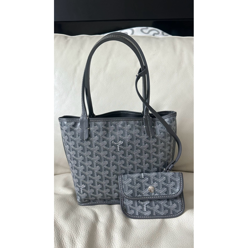 **SOLD**Goyard Mini Anjou มือสอง สีเทา